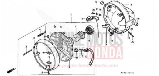 SCHEINWERFER (G) CM125CC de 1982